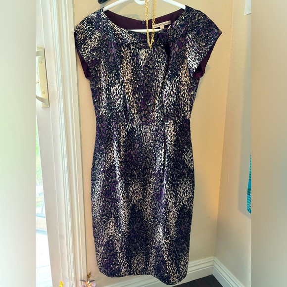 Nanette Lepore Leopard Print Silk Dress with Pockets - Picture 5 of 7